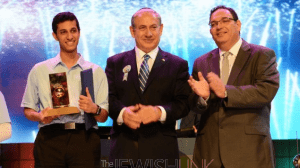  Photo: Government Press Office / Eitan Amos with Israeli PM Benjamin Netanyahu and Education Minister Shair Piron. 