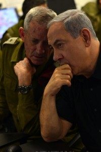 Netanyahu and Gantz.Credit: Koby Gideon / GPO.