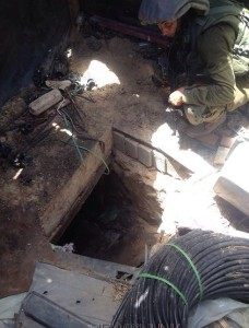 One of the tunnel shafts uncovered by the IDF.