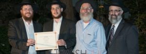 Yossi Weiss with father Chazan and Katz
