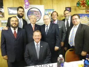   California State Law Enforcement Officer Yonatan Berdugo, L.A. Neighborhood Councilmember Michoel Bloom, Los Angeles County Commissioner Howard Winkler, Community Research Directors Stanley Treitel & Dr. Morry Waksberg, Agudath Israel of California Chairman Dr. Irving Lebovics & Jewish Unity Network Executive Director Dara Abaei.