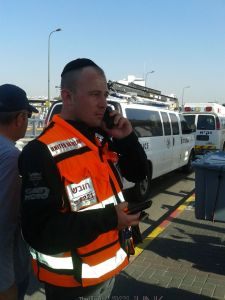 Photos credits: Yifa Segal, Tazpit News Agency. Aftermath of attack, and Nachum Bernstein (MDA first responder)