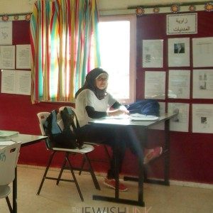 Photo credit: Anav Silverman, Tazpit News Agency: Bedouin girl at Al Sayed Technological High School 