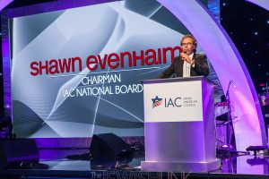 PPhoto #1: IAC National Chairman Shawn Evenhaim speaking at the IAC Gala in LA. (Photo Credit: Rani Sikolski)