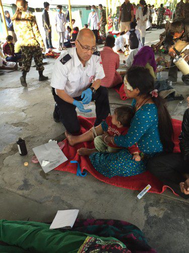 Photos: Magen David Adom spokesperson / MDA delegation providing medical care to locals in Kathmandu this week following the massive earthquake that hit Nepal during the weekend.